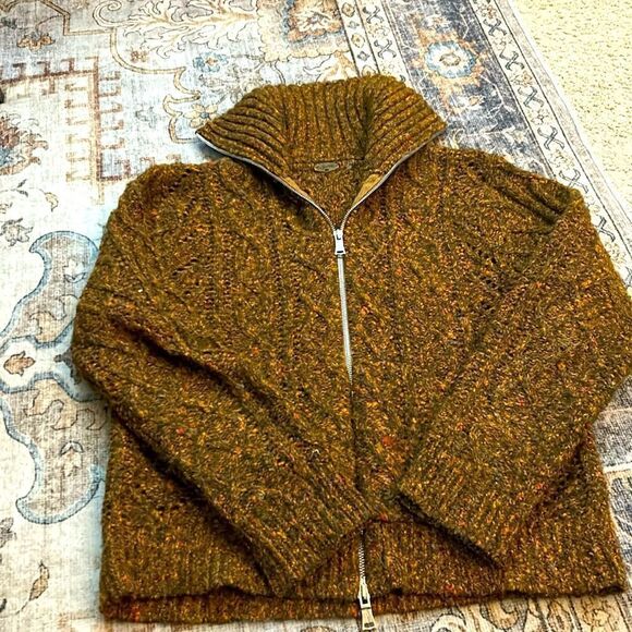 One Girl Who Anthropologie Cardigan Women's Medium Sweater Mohair Blend Boho - Picture 1 of 7